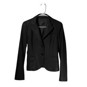Theory Womens Blazer Black Wool Stretch Lined Office Business Suit Jacket Size 4